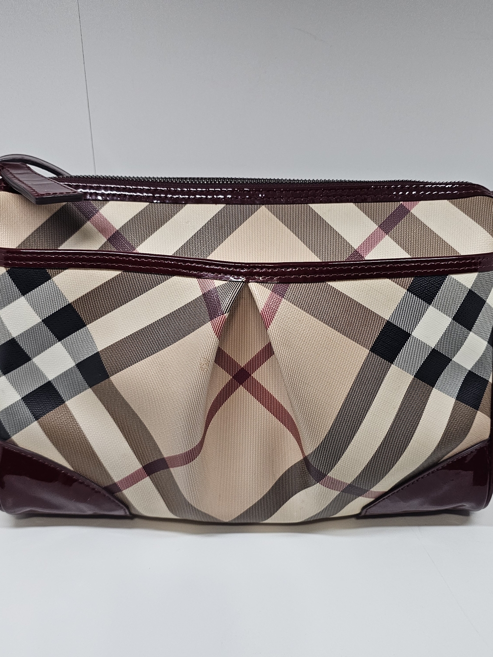 Classic Plaid Sling in Beige and Burgundy